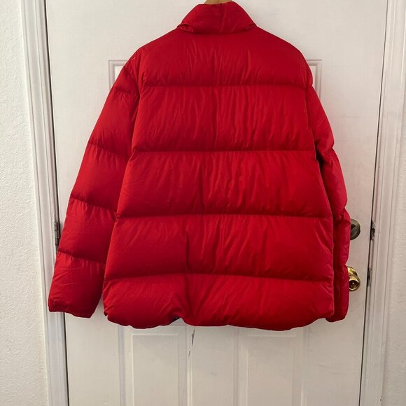 LL Bean Woman's Red Downtek Downfilled Puffy Winter Packable Jacket Sz MXL - Picture 6 of 13